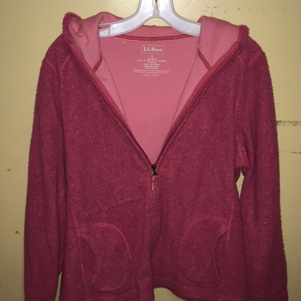 Women’s LL Bean fleece sweat jacket Large